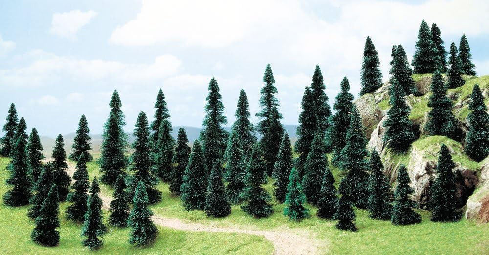 Busch 6497 Pine Tree Assortment 50 Pack
