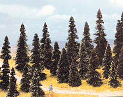 Busch 6499 Assorted Pine Trees (2-3/8" - 4-11/32") 100 Pack