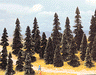 Busch 6499 Assorted Pine Trees (2-3/8" - 4-11/32") 100 Pack