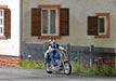 Busch 7860 HO Scale Blue American Motorcycle with Rider Figures
