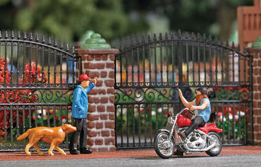 Busch 7861 HO Scale Red American Motorcycle with Rider
