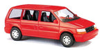Busch 89118 HO Scale 1990 Dodge Ram Van - Red