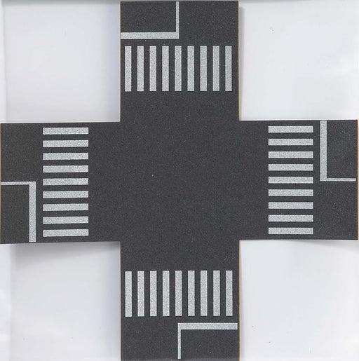 Busch 9712 HO Scale Self Adhesive Flexible Intersection with Pedestrian Crossing