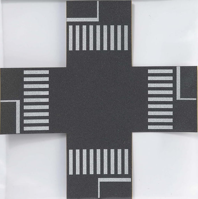 Busch 9712 HO Scale Self Adhesive Flexible Intersection with Pedestrian Crossing