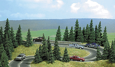 Busch 9740 HO Scale Flocked Pine Tree Set 20 Pack