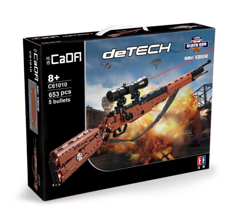 CaDA C61010W Karabiner 98K Rifle 653 Piece Building Block Gun Set