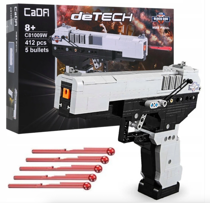 CaDA C81009W  M23 Combat Pistol 412 Piece Building Block Gun Set