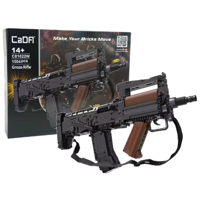 CaDA C81022W Groza Assault Rifle 1504 Piece Building Block Gun Set