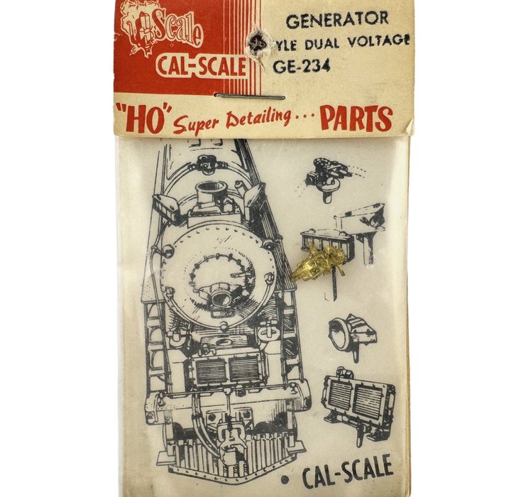 Cal Scale Superdetail GE-234 HO Scale Steam Loco Pyle Dual Voltage Electrical Generator