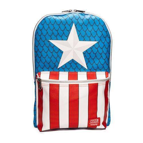 captain america loungefly mini backpack Captain America Cosplay Backpack with Pin Set Exclusive