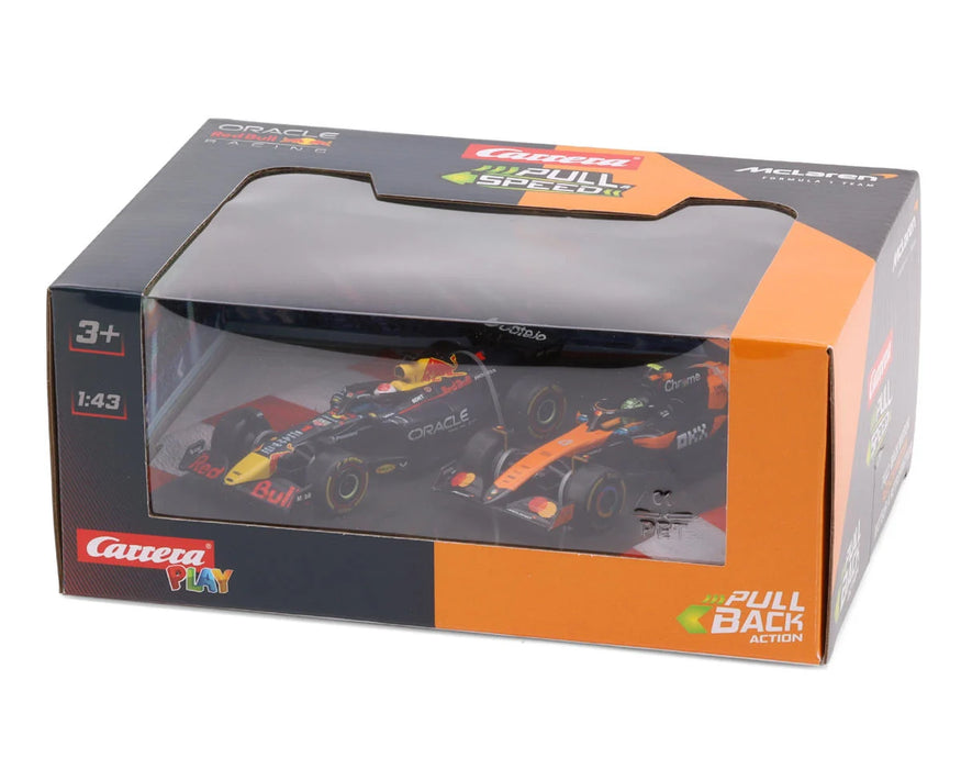 Carrera Pull & Speed 1/43 Oracle Red Bull Racing & McLaren Formula 1 Pull-Back Cars (2 Pack 13037)