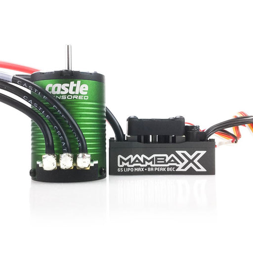 Castle Creations 010-0155-04 Mamba X 25.2V Water Proof ESC with 7700kV Motor Combo