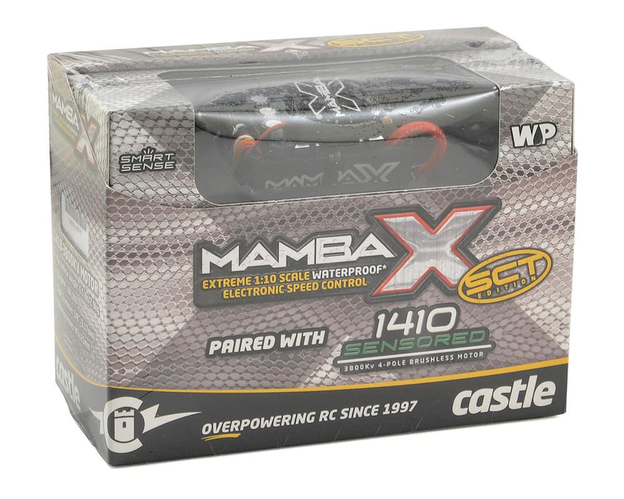 Castle Creations 010-0161-00 Mamba X SCT Waterproof ESC and 1410-3800KV Brushless Motor