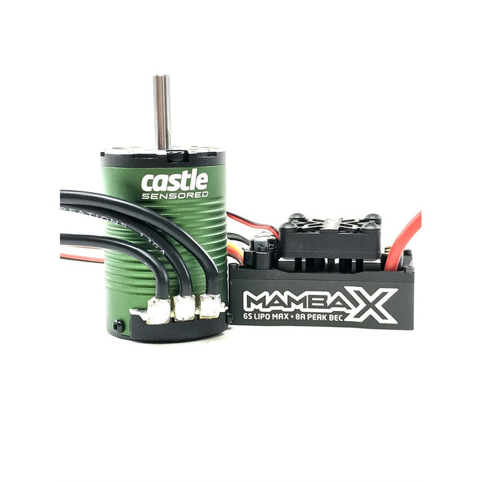 Castle Creations 010-0161-01 Mamba X SCT Waterproof ESC and 1410-3800KV 5mm Brushless Motor