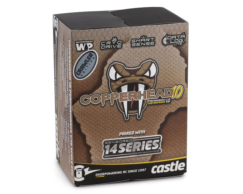 Castle Creations 010-0166-08 Copperhead 10 Waterproof Sensored ESC and 3800KV Motor (Crawler)