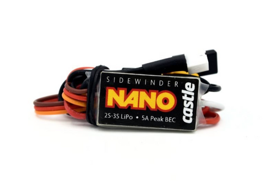 Castle Creations 010-0176-01 Sidewinder Nano Micro PnP ESC with XT30 and JST Plugs