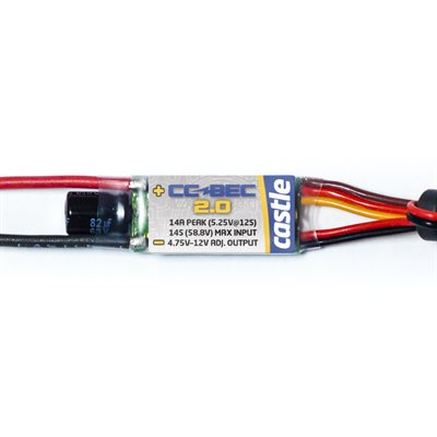 Castle Creations 010-0154-00 Castle BEC 2.0 14A Max Output Voltage Regulator