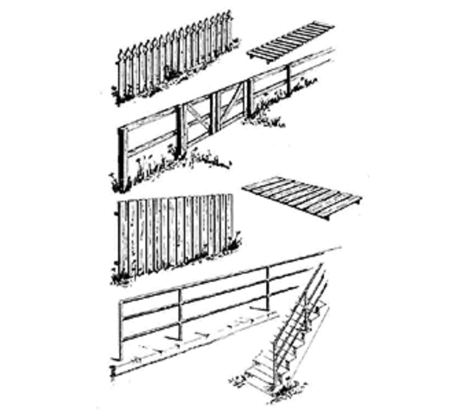 Central Valley 1601 HO Scale Fences & Railings 4 Pack