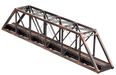 Central Valley 1810 N Scale 153' Single Track Through Truss Bridge Kit with Lattice Style Portals (11 15/32")
