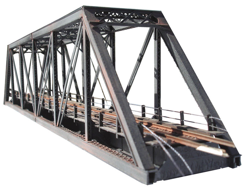 Central Valley 1820 N Scale 153' Single Track Modernized Through Truss Bridge Kit with Walkways (11 15/32")