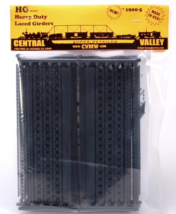 Central Valley 1900-5 HO Scale 5-7/8" Heavy Duty Laced Bridge Girders (10 Pack)