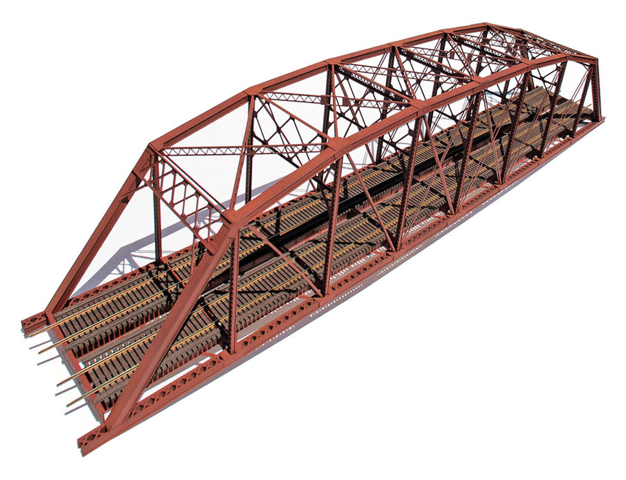 Central Valley 1900 HO Scale 200' Double Track Heavy Duty Laced Parker Truss Bridge Kit (28 1/4" x 4 3/4")