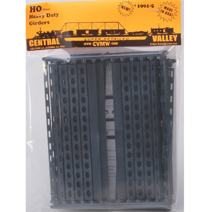 Central Valley 1901-5 HO Scale 5-7/8" Heavy Duty Windowed Bridge Girders (10 Pack)