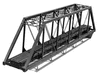 Central Valley 1902 HO Scale 150' Single Track Pratt Truss Bridge Kit (20 5/8")