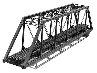 Central Valley 1902 HO Scale 150' Single Track Pratt Truss Bridge Kit (20 5/8")