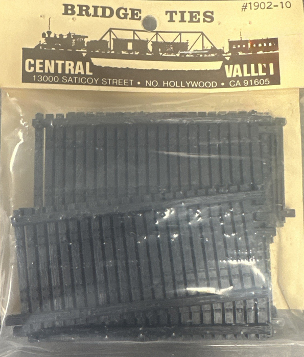 Central Valley 1902-10 HO Scale Bridge Tie Sections 3 1/4" (10 Pack)