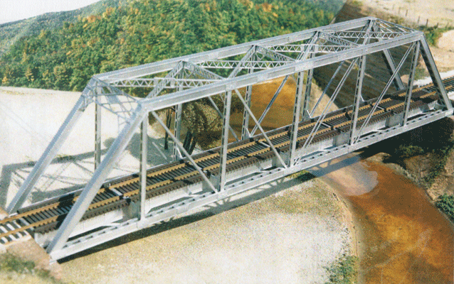 Central Valley 1906 HO Scale 150' Through-Truss Bridge Kit with Gusseted Girders