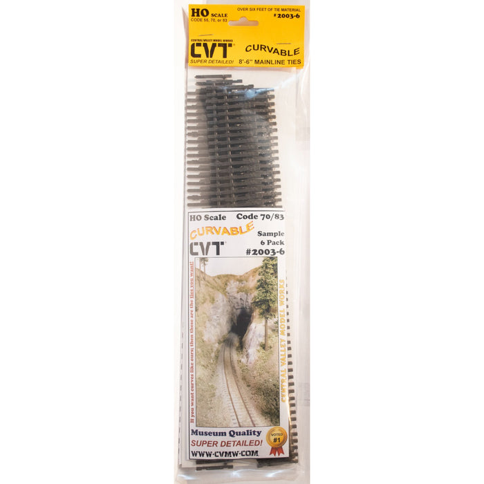 Central Valley 2003-6 HO Scale Mainline 8'6" Long Ties CVT Tie Strip (6 Pack)