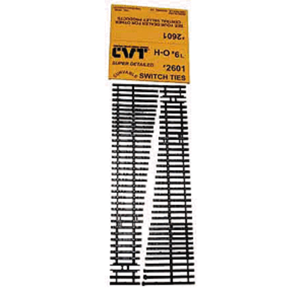 Central Valley 2601 HO Scale #6 Left Hand CVT Curvable Switch Tie Strip