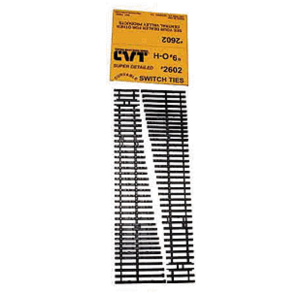 Central Valley 2602 HO Scale #6 Right Hand CVT Curvable Switch Tie Strip