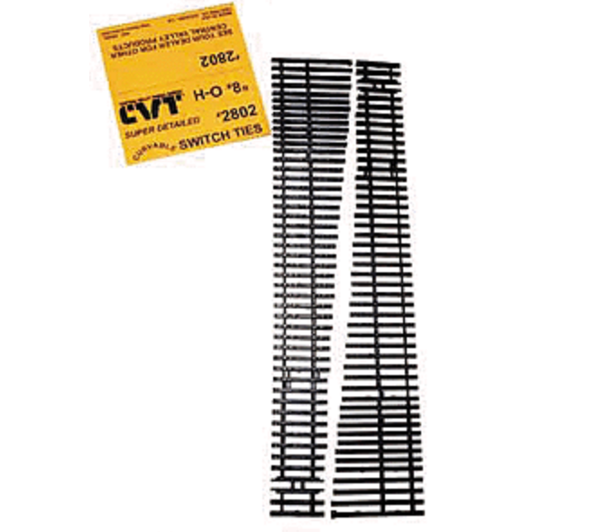 Central Valley 2802 HO Scale #8 Right Hand CVT Curvable Switch Tie Strip