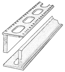 Central Valley HO Scale 1905-5 5-7/8" Punchplate Bridge Girders (10 Pack)