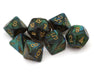 Chessex CHX 20415 Scarab® Jade/Gold Mini-Hedral™ 7-Die Set