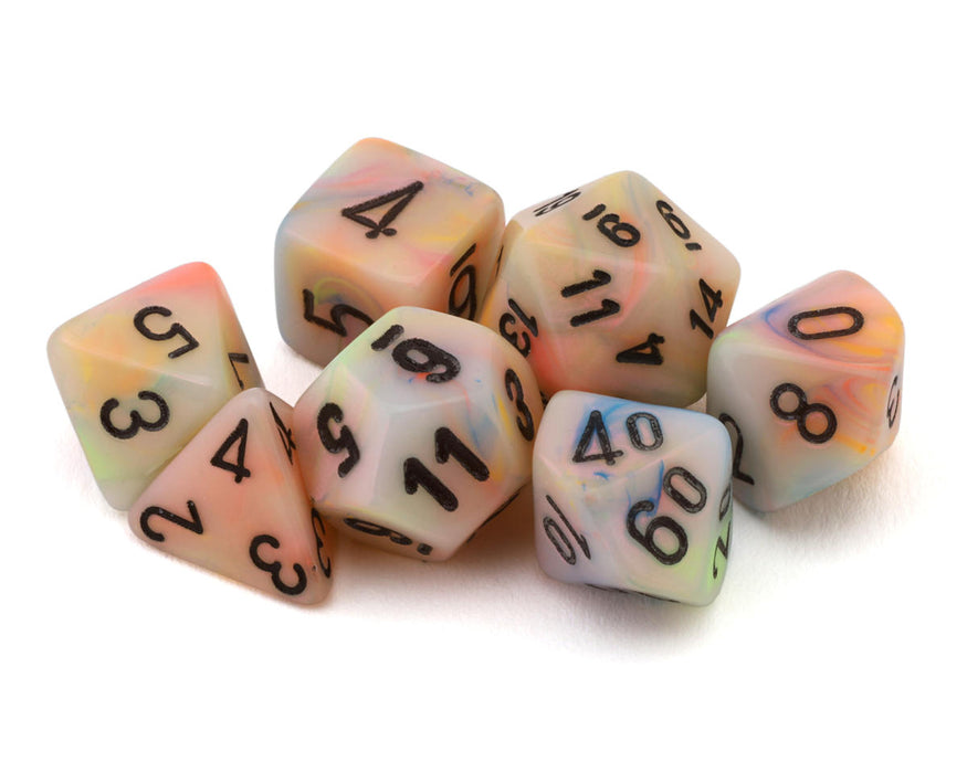 Chessex CHX 20442 Festive® Circus™/Black Mini-Hedral™ 7-Die Set