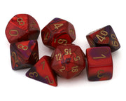Chessex CHX 26426 Gemini® Purple-Red/Gold Polyhedral 7-Die Set