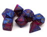 Chessex CHX 26428 Gemini® Blue-Purple/Gold Polyhedral 7-Die Set