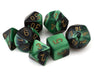 Chessex CHX 26439 Gemini® Black-Green/Gold Polyhedral 7-Die Set