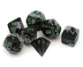Chessex CHX 26445 Gemini® Black-Grey/Green Polyhedral 7-Die Set