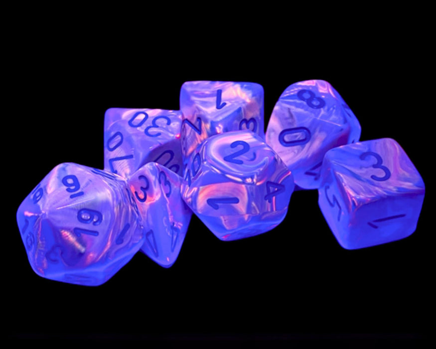 Chessex CHX 27544 Festive® Pop Art™/Blue Polyhedral 7-Die Set
