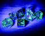 Chessex CHX 27556 Nebula® Oceanic™/Gold Luminary™ Polyhedral 7-Die Set