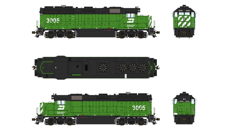 Class One Model Works EMD GP40 1A3 Burlington Northern BN 3005