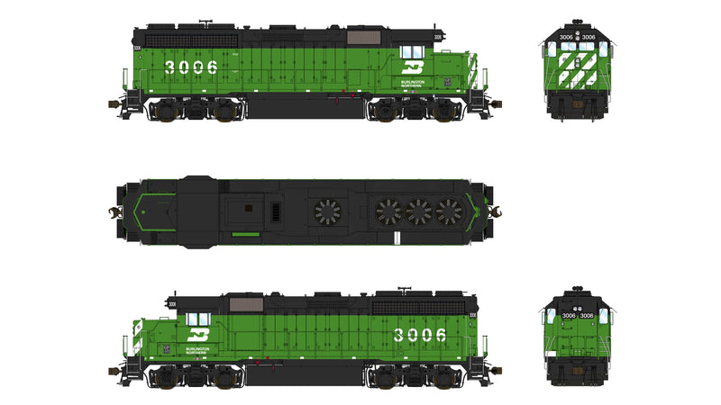 Class One Model Works EMD GP40 1A3 Burlington Northern BN 3006
