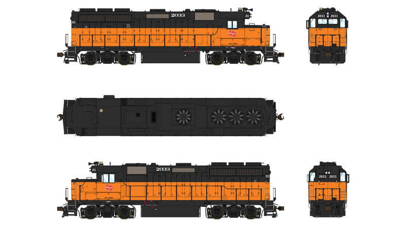 Class One Model Works EMD GP40 1A3 Milwaukee Road MILW 2033
