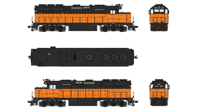 Class One Model Works EMD GP40 1A3 Milwaukee Road MILW 2037