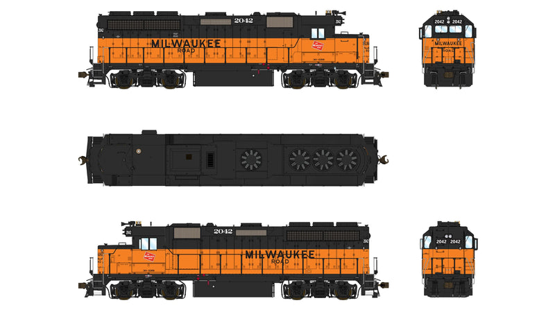 Class One Model Works EMD GP40 1A3 Milwaukee Road MILW 2042