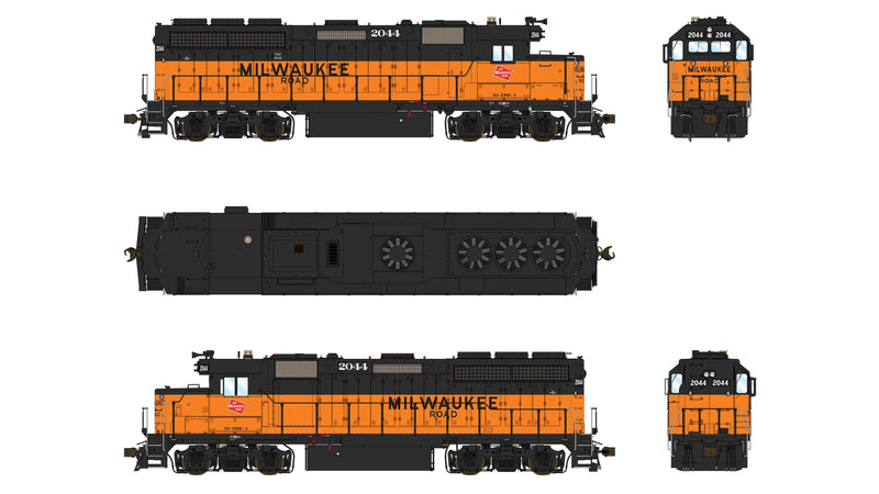 Class One Model Works EMD GP40 1A3 Milwaukee Road MILW 2044